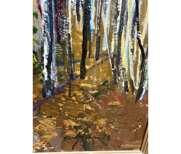 Цвирко В.К. Каталожная работа "Белорусский пейзаж", 1974г. Холст, масло. Размер с рамой 130х100 см. № 3927 (артикул №3927) - фото №2