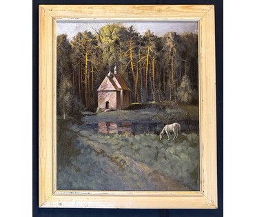 Скрипниченко Г.С "Ля Докшыц", (Вёска Дамашкевічы) 2014г. Холст, масло. Размер с рамой 62х72 см. № 3933 (артикул №3933) - фото №1