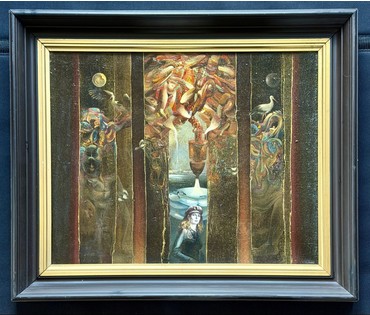 Скрипниченко Г.С. Каталожная работа "На Палессі гоман...", 1982-1983г.г. Холст, масло. Размер с рамой 52х62 см. № 3941 (артикул №3941) - фото №2