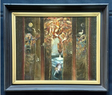 Скрипниченко Г.С. Каталожная работа "На Палессі гоман...", 1982-1983г.г. Холст, масло. Размер с рамой 52х62 см. № 3941 (артикул №3941) - фото №4