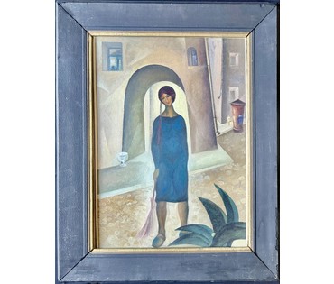 Скрипниченко Г.С "Раніца", 1963-1965г.г. ДСП, масло. Размер с рамой 75х60 см. № 3943 (артикул №3943) - фото №3