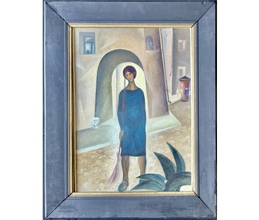 Скрипниченко Г.С "Раніца", 1963-1965г.г. ДСП, масло. Размер с рамой 75х60 см. № 3943 (артикул №3943) - фото №4