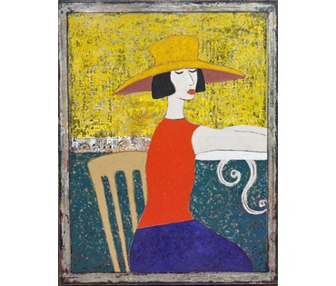 Лисовский А.С "Провинциалка", 2026г. Холст, акрил. Размер 90х70 см. № 3948 (артикул №3948) - фото №1