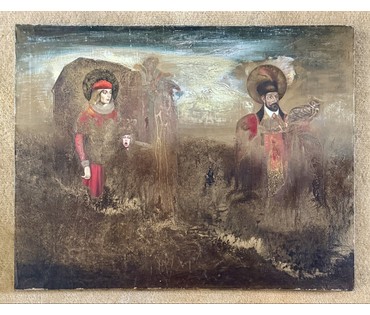 Скрипниченко Г.С "Час Стэфана Баторыя", 1974-1980 г.г. Да выставы Прынёманскі край. Холст, масло. Размер 70х90 см. № 3969 (артикул №3969) - фото №2