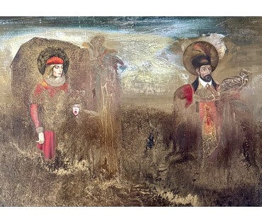 Скрипниченко Г.С "Час Стэфана Баторыя", 1974-1980 г.г. Да выставы Прынёманскі край. Холст, масло. Размер 70х90 см. № 3969 (артикул №3969) - фото №5