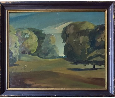 Скрипниченко Г.С "Ля Калінкавіч", 1980г. Картон, масло. Размер с рамой 58,5х48 см. № 3973 (артикул №3973) - фото №2