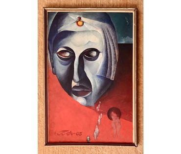 Скрипничекнко Г.С "Свидание", 1964-1965 г.г. ДВП, масло. Размер с рамой 35х52 см. № 3978 (артикул №3978) - фото №1