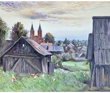 Скрипниченко Г.С "Іказнь", 2014 г. Холст, масло. Размер с рамой 67х58,5 см. № 3988 (артикул №3988) - фото №3