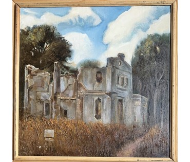 Скрипниченко Г.С "Сядзіба Ніеткі", 2014г. Холст, масло. Размер с рамой 62х62 см.№ 3989 (артикул №3989) - фото №2