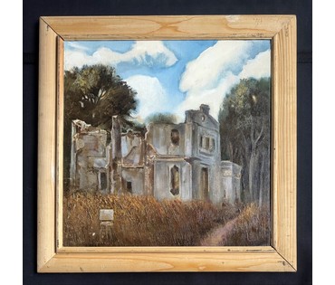 Скрипниченко Г.С "Сядзіба Ніеткі", 2014г. Холст, масло. Размер с рамой 62х62 см.№ 3989 (артикул №3989) - фото №1