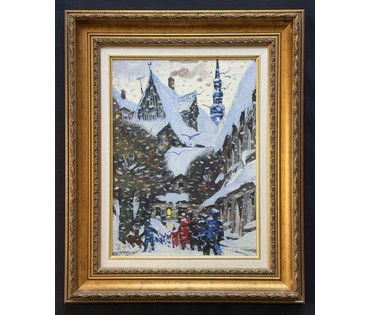 Шкарубо В.Ф. Ранняя работа "VecRTGA", 1992г. Рига. Холст, масло. Размер с рамой 48х58 см. № 3994 (артикул №3994) - фото №1