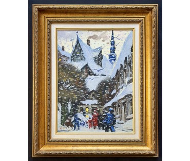 Шкарубо В.Ф. Ранняя работа "VecRTGA", 1992г. Рига. Холст, масло. Размер с рамой 48х58 см. № 3994 (артикул №3994) - фото №3