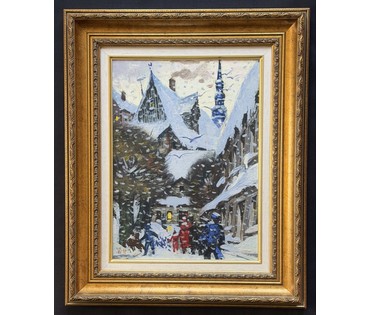 Шкарубо В.Ф. Ранняя работа "VecRTGA", 1992г. Рига. Холст, масло. Размер с рамой 48х58 см. № 3994 (артикул №3994) - фото №4