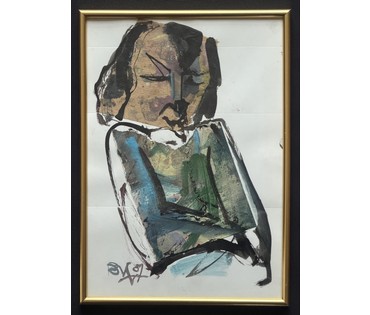 Акулов В.И. Бумага, акрил. 2007г. Размер 22х30,5 см. № 4004 (артикул №4004) - фото №3