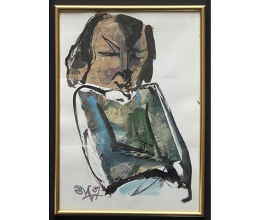 Акулов В.И. Бумага, акрил. 2007г. Размер 22х30,5 см. № 4004 (артикул №4004) - фото №2