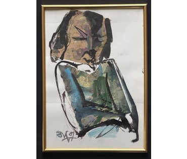 Акулов В.И. Бумага, акрил. 2007г. Размер 22х30,5 см. № 4004 (артикул №4004) - фото №1