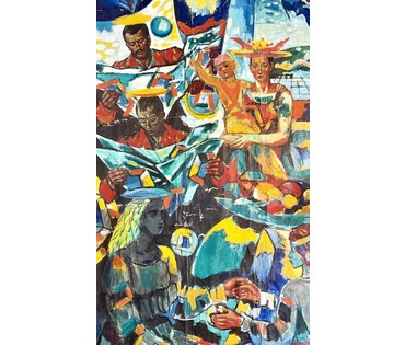 Кищенко А.М "Новое время", 1995г. Холст, масло. Размер 205х135 см. № 4009 (артикул №4009) - фото №1