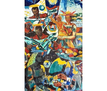 Кищенко А.М "Новое время", 1995г. Холст, масло. Размер 205х135 см. № 4009 (артикул №4009) - фото №3