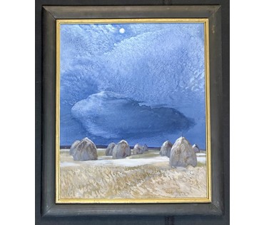 Скрипниченко Г.С "Туманы", Случчына. 1987 г. ДВП, масло. Размер с рамой 71х61 см. № 4040 (артикул №4040) - фото №1
