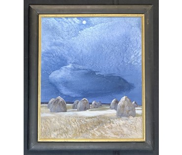 Скрипниченко Г.С "Туманы", Случчына. 1987 г. ДВП, масло. Размер с рамой 71х61 см. № 4040 (артикул №4040) - фото №2