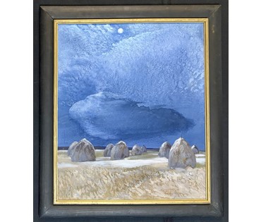 Скрипниченко Г.С "Туманы", Случчына. 1987 г. ДВП, масло. Размер с рамой 71х61 см. № 4040 (артикул №4040) - фото №3