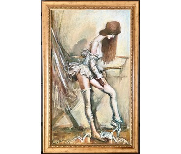 Смоляк А.Н. Каталожная работа "Танцовщица", 2010г. Холст, масло. Размер с рамой 112х71 см. № 4047 (артикул №4047) - фото №2