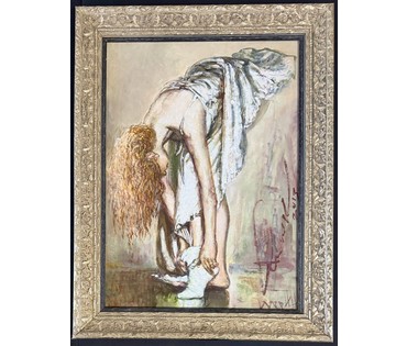 Смоляк А.Н. Каталожная работа "Утро", 2013г. Холст, масло. Размер с рамой 51х66,5 см. № 4048 (артикул №4048) - фото №3