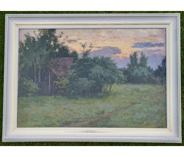 Данциг М.В "Вечер", 1957 г. Холст, масло. Размер с рамой 98х71,5 см. № 4050 (артикул №№ 4050) - фото №1