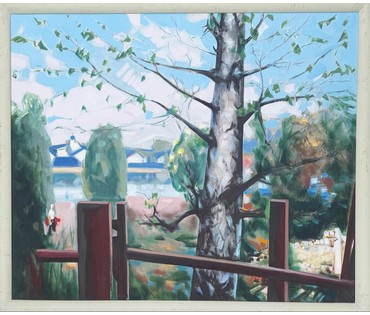 Щемелёв Л.Д "Вясна ў Астрашыцкім",2007 г. Холст, масло. Размер с рамой 130х111 см. № 4058 (артикул №4058) - фото №10