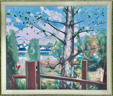 Щемелёв Л.Д "Вясна ў Астрашыцкім",2007 г. Холст, масло. Размер с рамой 130х111 см. № 4058 (артикул №4058) - фото №15