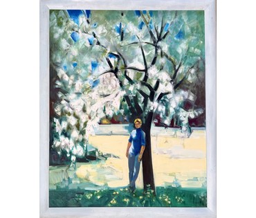 Щемелёв Л.Д "Весна Нарочанская", 2009 г. Холст, масло. Размер с рамой 110х90 см. № 4063 (артикул №4063) - фото №2