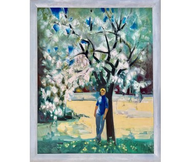 Щемелёв Л.Д "Весна Нарочанская", 2009 г. Холст, масло. Размер с рамой 110х90 см. № 4063 (артикул №4063) - фото №4