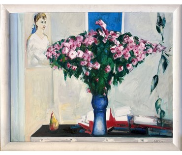 Щемелёв Л.Д "Осенний букет", 2011 г. Холст, масло. Размер с родной рамой 110х91 см. № 4069 (артикул №4069) - фото №2