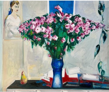 Щемелёв Л.Д "Осенний букет", 2011 г. Холст, масло. Размер с родной рамой 110х91 см. № 4069 (артикул №4069) - фото №5