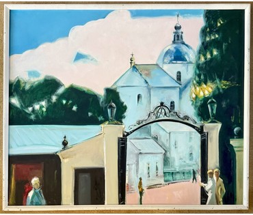 Щемелёв Л.Д "Несвиж",2007 г. Холст, масло. Размер с родной рамой 122,5х104 см. № 4070 (артикул №4070) - фото №1