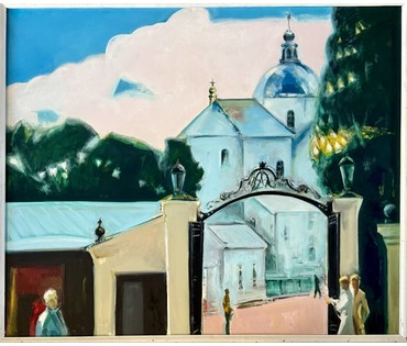 Щемелёв Л.Д "Несвиж",2007 г. Холст, масло. Размер с родной рамой 122,5х104 см. № 4070 (артикул №4070) - фото №3