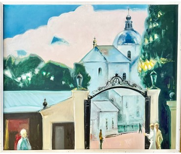 Щемелёв Л.Д "Несвиж",2007 г. Холст, масло. Размер с родной рамой 122,5х104 см. № 4070 (артикул №4070) - фото №4