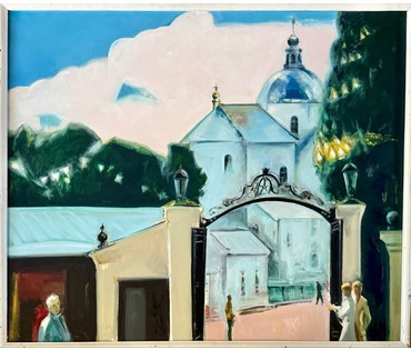 Щемелёв Л.Д "Несвиж",2007 г. Холст, масло. Размер с родной рамой 122,5х104 см. № 4070 (артикул №4070) - фото №5