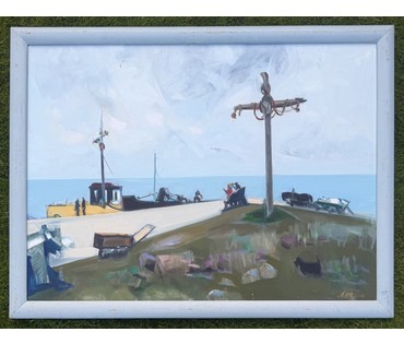 Щемелёв Л.Д "Субота ў Астрашыцкім", 2003 г. Холст, масло. Размер с родной рамой 125х97 см. № 4072 (артикул №4072) - фото №2