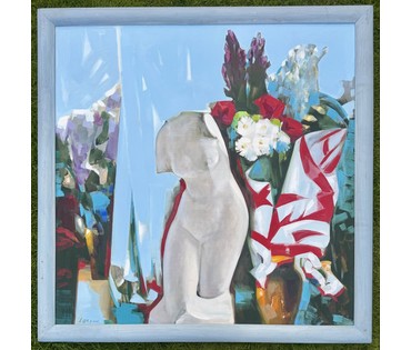 Щемелёв Л.Д "Вясна", 2006 г. Холст, масло. Размер с родной рамой 110х110 см. № 4073 (артикул №4073) - фото №1