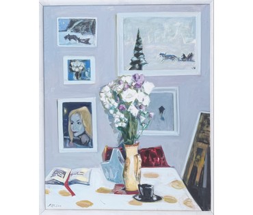 Щемелёв Л.Д "Раніца ў майстэрні", 2011 г. Холст, масло. Размер с родной рамой 100х121 см. № 4074 (артикул №4074) - фото №3