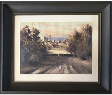Скрипниченко Г.С "Минск, р-н ул. Захарова и Хладокомбината", 1962 г. Картон, масло. Размер с рамой 63х53 см. № 4075 (артикул №4075) - фото №2