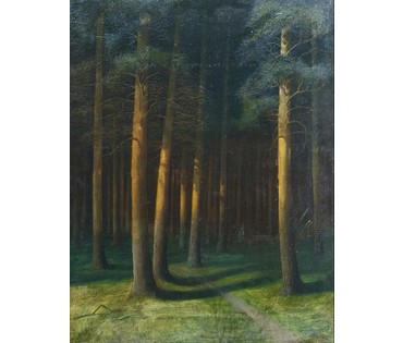 Гончаров Ф.С (1873-1995) ученик А.М Корина, А.Е Архипова, В.А Серова. Холст, масло. 1908 г. Размер 50х63 см. № 4080 (артикул №4080) - фото №8