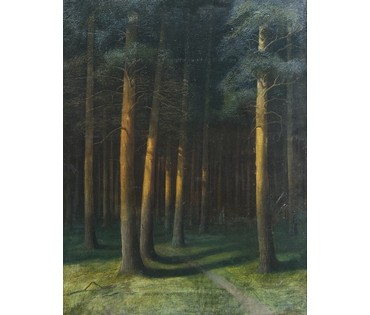 Гончаров Ф.С (1873-1995) ученик А.М Корина, А.Е Архипова, В.А Серова. Холст, масло. 1908 г. Размер 50х63 см. № 4080 (артикул №4080) - фото №10