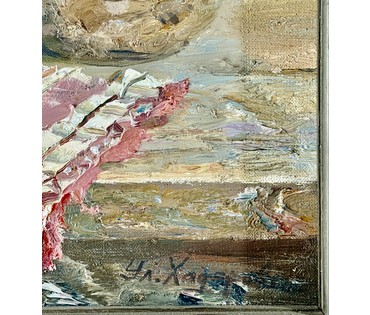 Ходорович В.П "Хлеб", 1985 г. Холст, масло. Размер с рамой 63,5х73,5 см. № 4082 (артикул №4082) - фото №5