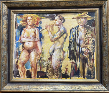 Ткачёв В.В "Музыка фавна", 2001 г. Холст, масло. Размер с рамой 63х53 см. № 4111 (артикул №4111) - фото №1