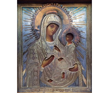 Икона "Тихвинская Богородица". 84; Россия, 19ый век. (артикул №156) - фото №1