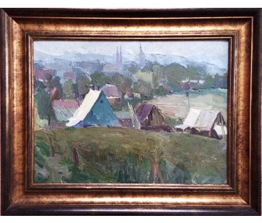 Картина "Утро в Ракове". Кубарев Вячеслав Георгиевич. 1975г. №217