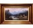 Картина "Деревушка на берегу озера". Rueff A ; 19 век. Австрия. 1874г. (артикул №240) - фото №2