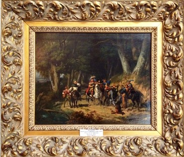 Картина "Встреча". Pierre Antoine Labouchere (1807-1873). Франция. 1849 год.№246 Цена по запросу